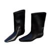 French and Simple~! Leather Small Square Head Bevel Heel Wide Mouth Boots Wide Tube Circumtire Cowhide Boots Women