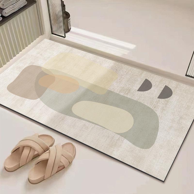 Quick-Dry Diatom Mud Bathroom Mat - Absorbent, Anti-Slip, Soft Foot Mat for Toilet & Entrance