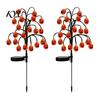 Outdoor Ambient Illumination Solar Pumpkin Stake Lights, LED Glowing Garden Light, Halloween Auto Sensing Lawn Lamps Yard Lantern, IP65 Waterproof