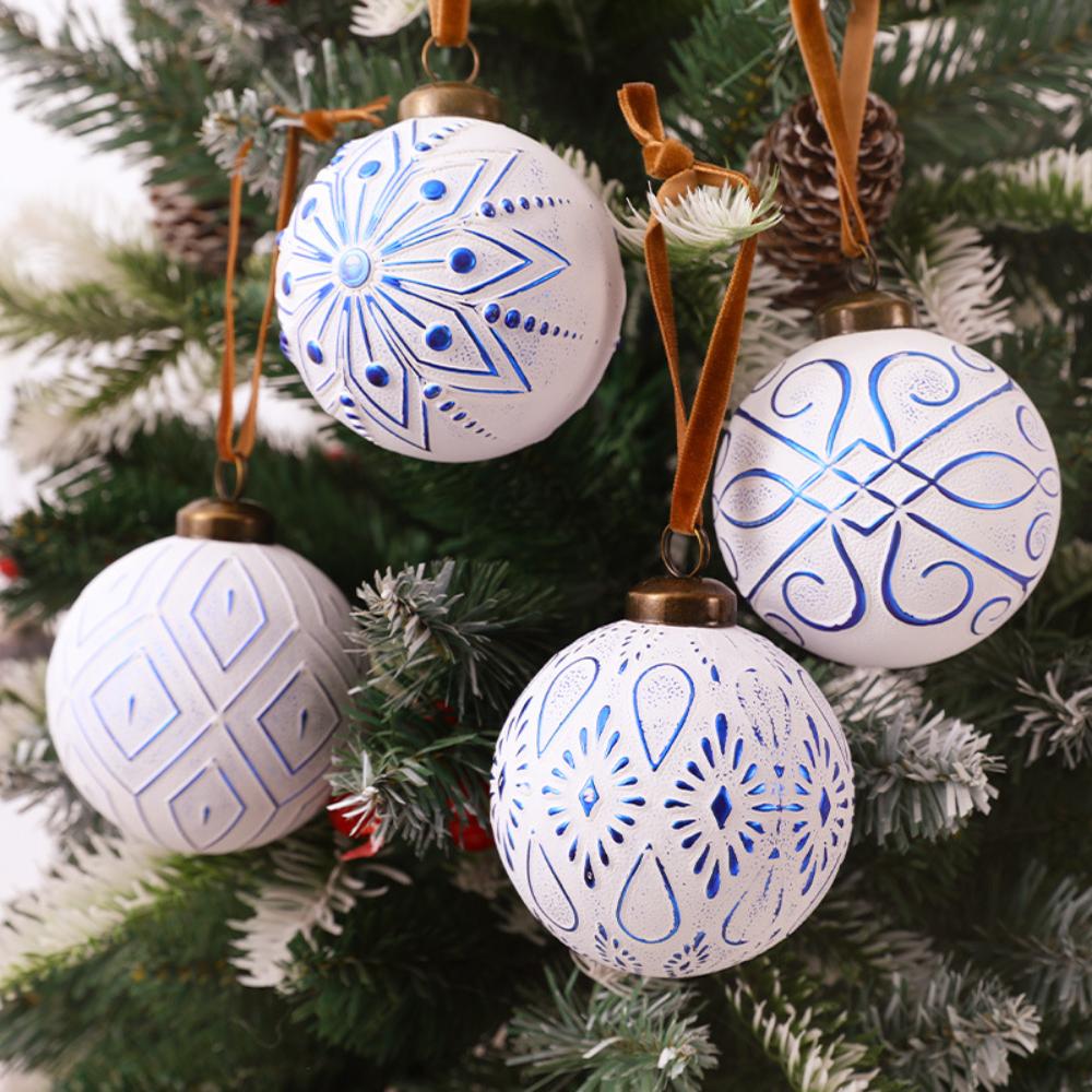 Christmas Ball Ornaments Lightweight Christmas Tree Decoration Vintage Christmas Balls Plastic Holiday Ornament Set For Window