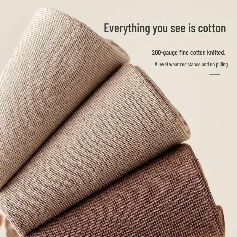 Damen Socken aus reiner Baumwolle, antibakteriell - Mittellang, Deodorierend, Ohne Naht, Perfekt für Herbst und Winter