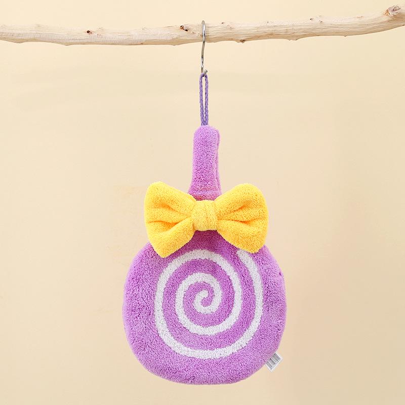 Cute Cartoon Hanging Hand Towel - Absorbent, Thickened Bathroom or Kitchen Dishcloth