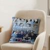 Music Group HHeartsHearts Pillow Covers Cartoon Sofa Decorative Home Doublesided Printing Short Plush Cute Cushion Cover