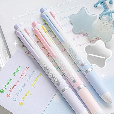 1pcs Lucidity Gel Pen 4 Color Glitter Ink 0.5mm Ballpoint Marker Liner Office School