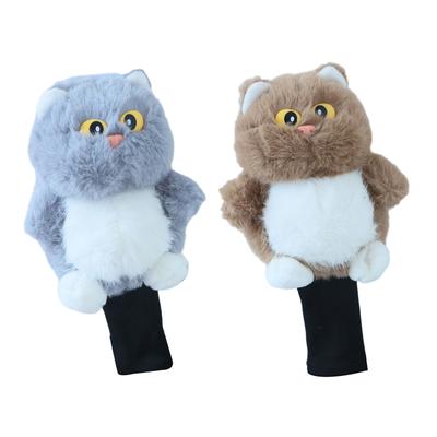 Cute Cat Golf Club Head Covers Plush Animal Fairway Protection Headcover for Golfing Accessories