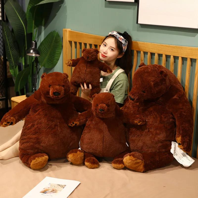 Brown Bear Giant Plush Bear Toy Stuffed Animals Soft Cushion Girl Kids Birthday Gift