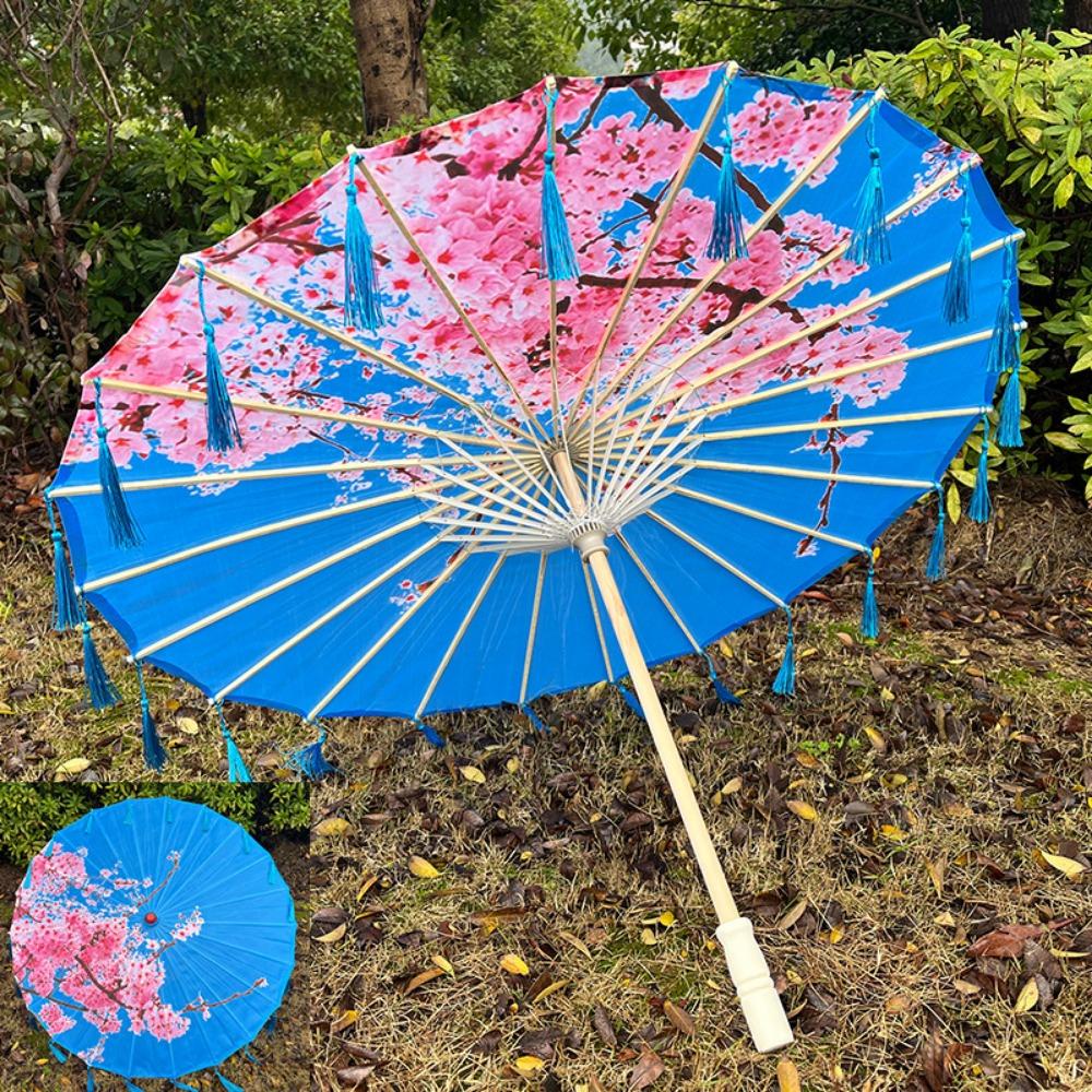 Chinesischer Antikstil Requisite Tanzschirm 56cm Cosplay Hanfu Ölpapier-Regenschirm Tanzaufführung