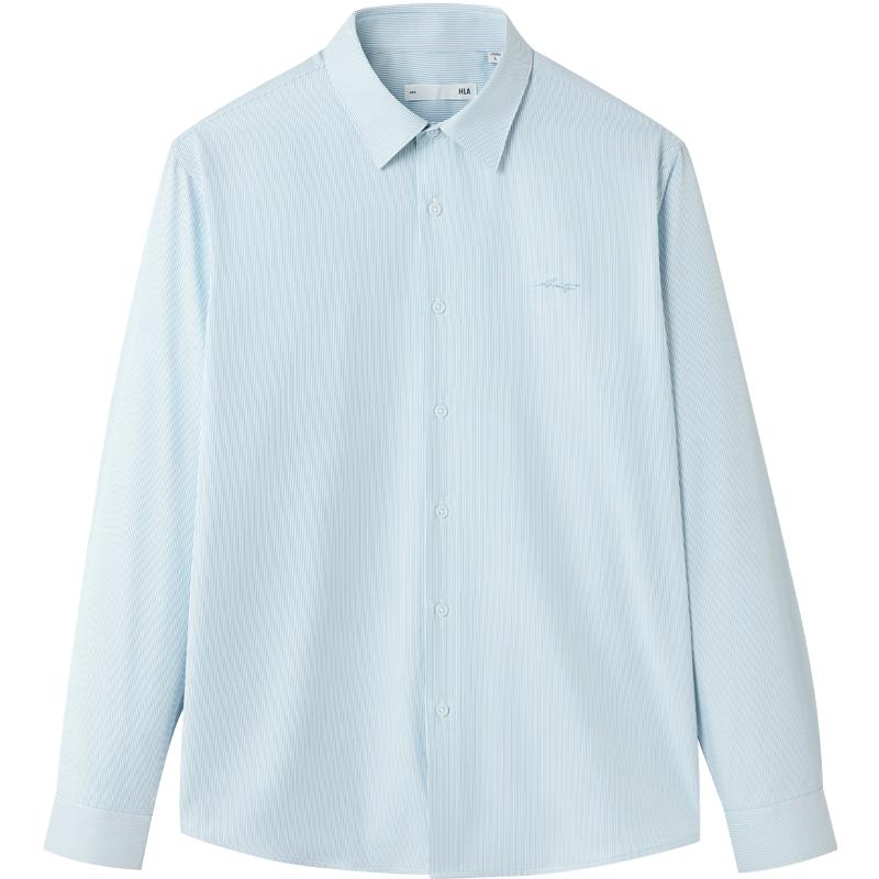 HLA Men s Autumn Light Business Classic Breathable Long-Sleeve Shirt 4XL