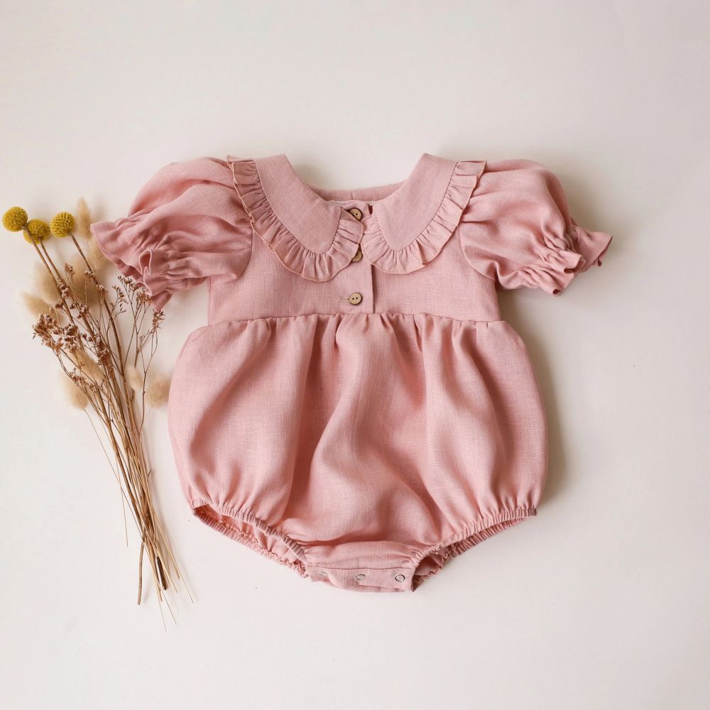 Baby Girl Jumpsuit Cotton Infant Girl Short Sleeve Bodysuit Newborn Clothes for Summer