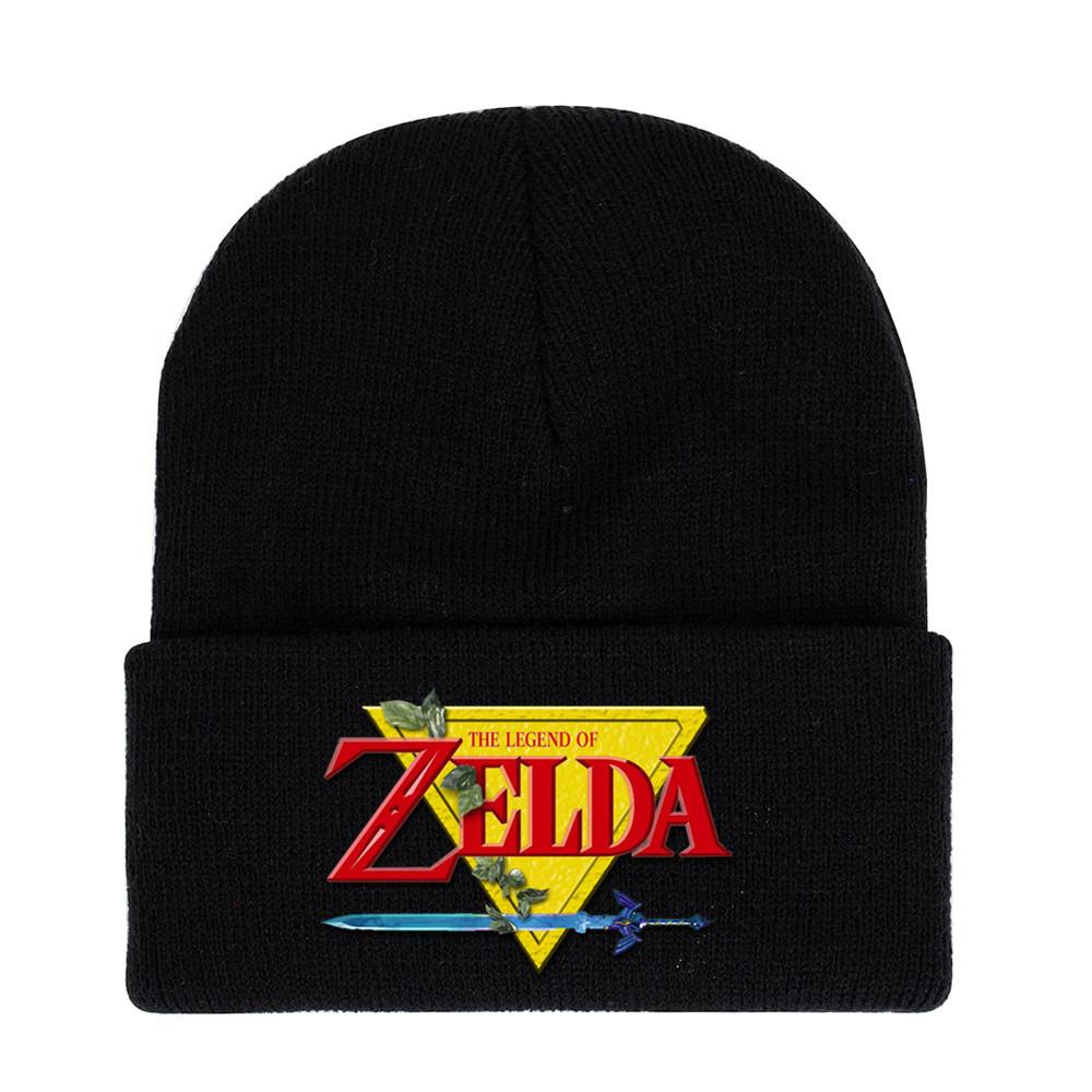 Of Legend Zelda Printed Knit Hat With Ear Protection For Game Enthusiasts