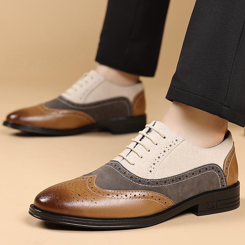 Men's Oxfords Shoes 2025 Formal Leather Shoes Pointed Toe Soft Bottom Business Casual Men Dress Shoes Male Office Wedding Party