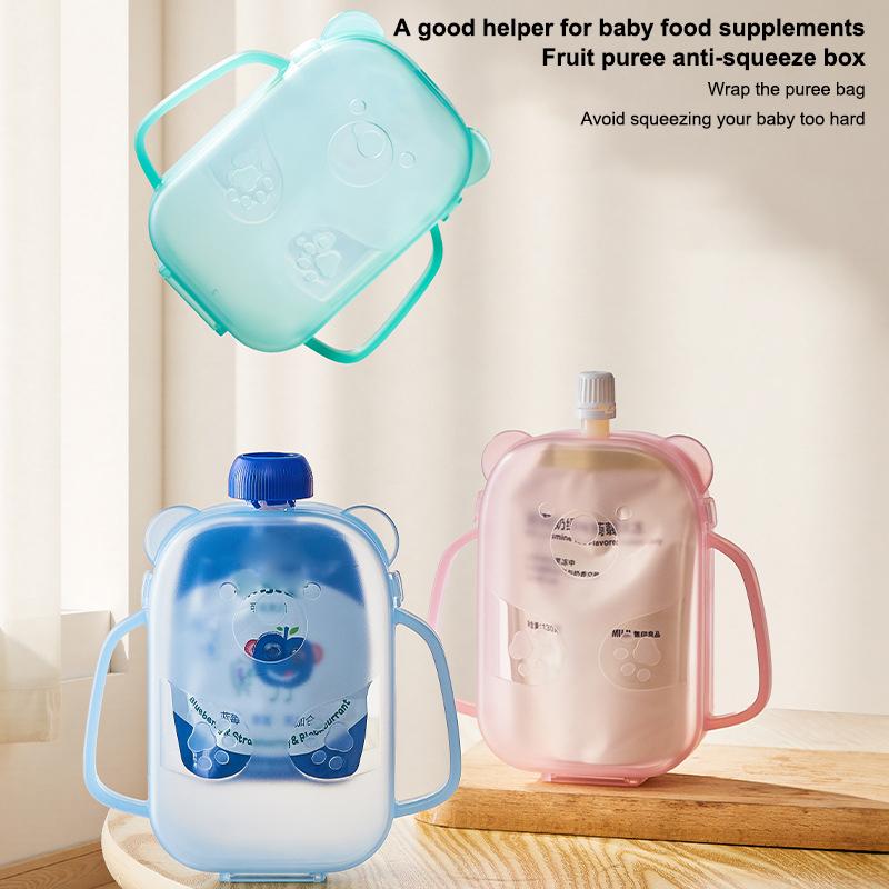 Convenient Food Pouch Holder Mess-Free Snack Pouch Holder Toddler Food Squeezer Pp Pouch Bag No More Spills Or Squeezes