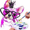 "Children's White Plastic Painting Palette: Plum-Shaped Acrylic & Watercolor Tray"