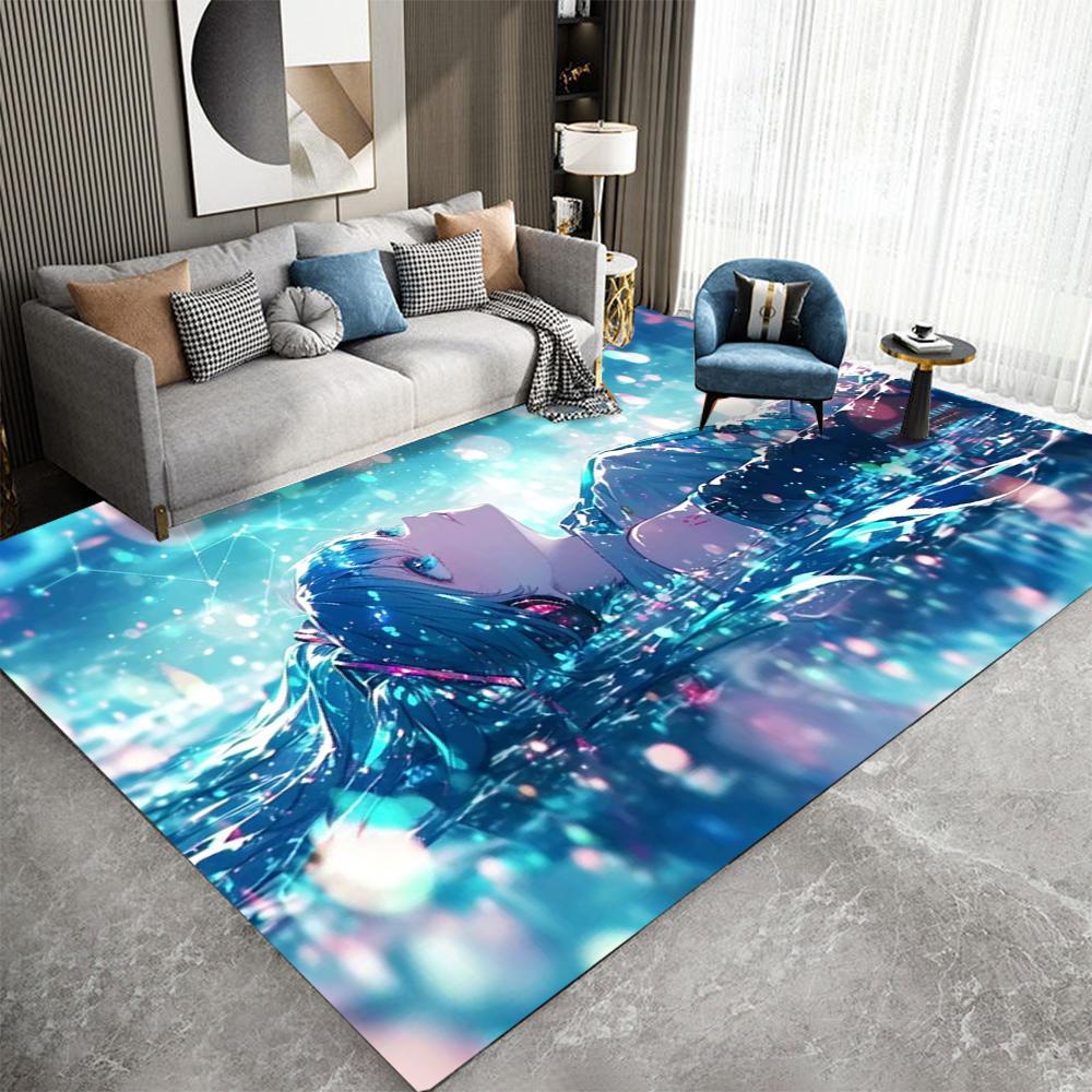 Anime Carpet Cartoon Living Room Bedroom Kitchen Sofa Table Balcony Rug Non-slip Washable Mat Exquisite Home Ornaments