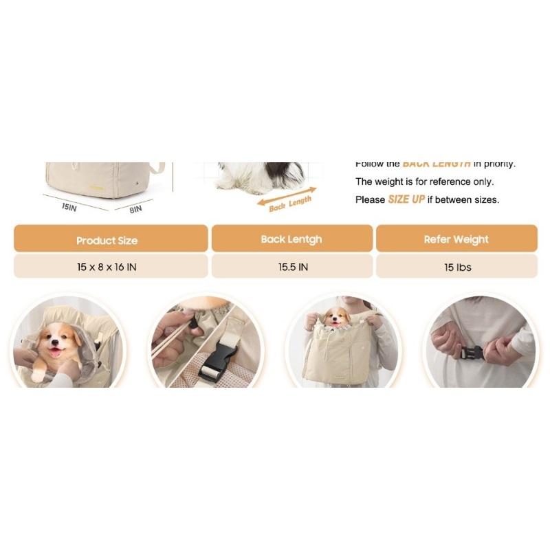 Pet Strap Backpack For Medium/small Cats And Dogs, Outdoor Hiking Pet Bag