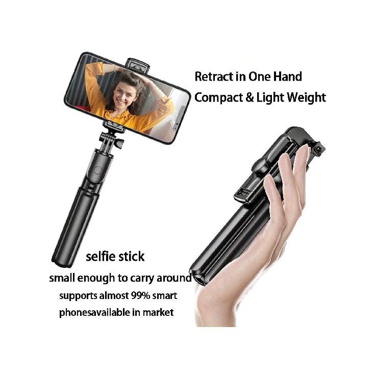1PC Selfie Stick Wireless Selfie Stick With Tripod Stand Selfie Stick Remote Control Phone Holder And Built-In Tripod 7