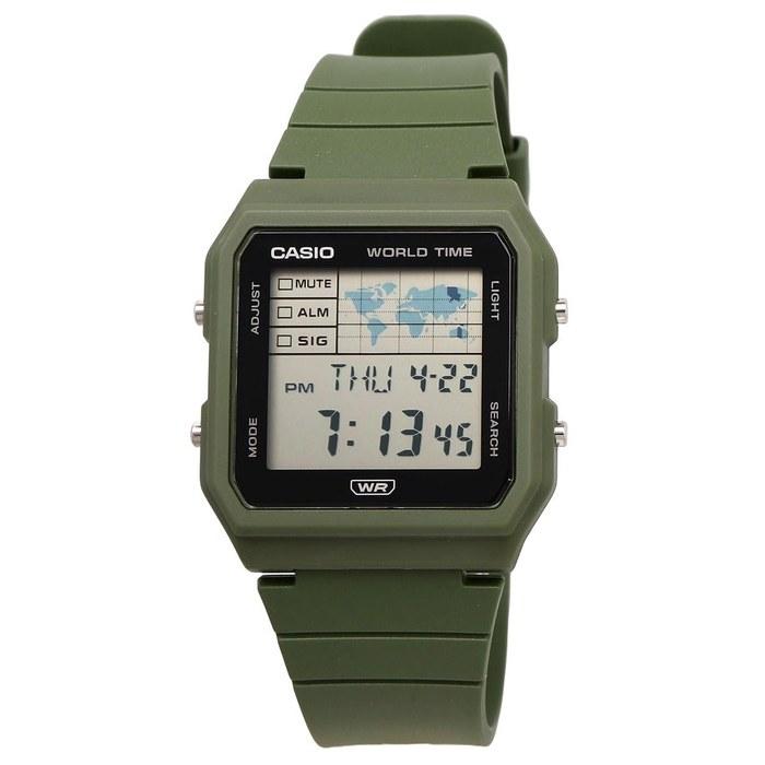 Casio World Time LF-30W-3A Digital Watch, Khaki Green