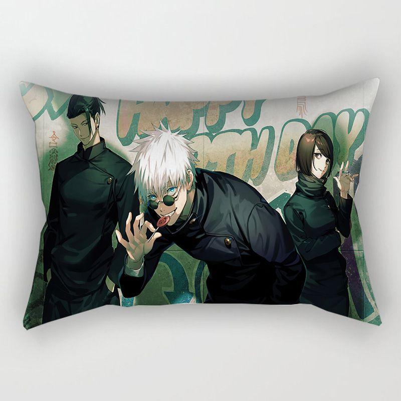 

Kaisen Jujutsu 50x30см Аниме Наволочка Чехол для подушки Дом Диван Автомобильная подушка Декор Green