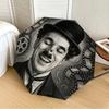 1 Stück Charlie Chaplin Automatischer Faltregenschirm, Tragbares faltbares Design, Lässiges Outdoor-Accessoire L1127117