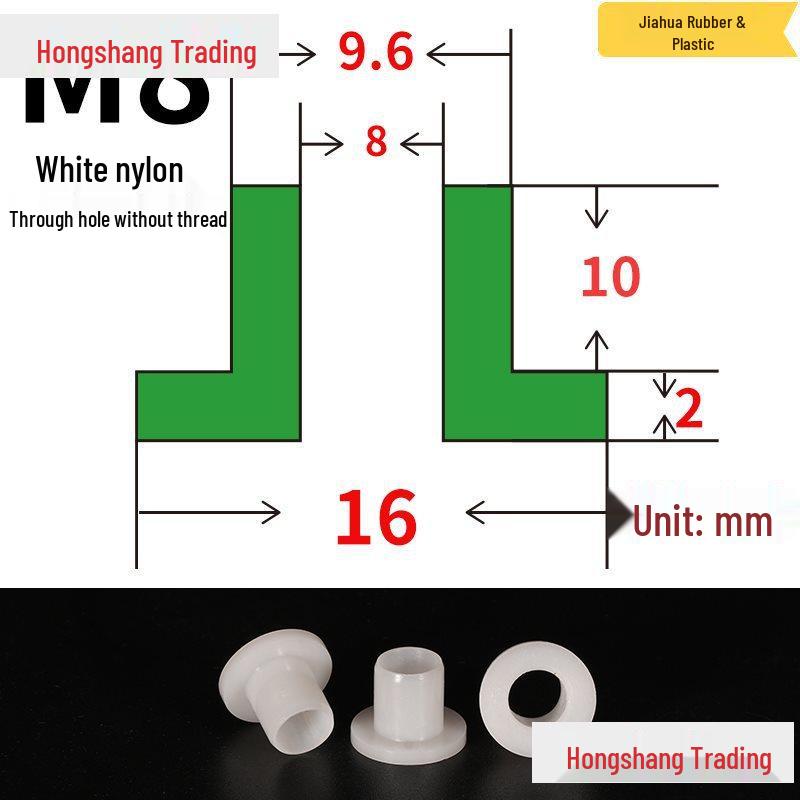 Step T-Shaped Nylon Insulating Bushing Washer, M3-M35 Thread Protection Spacer