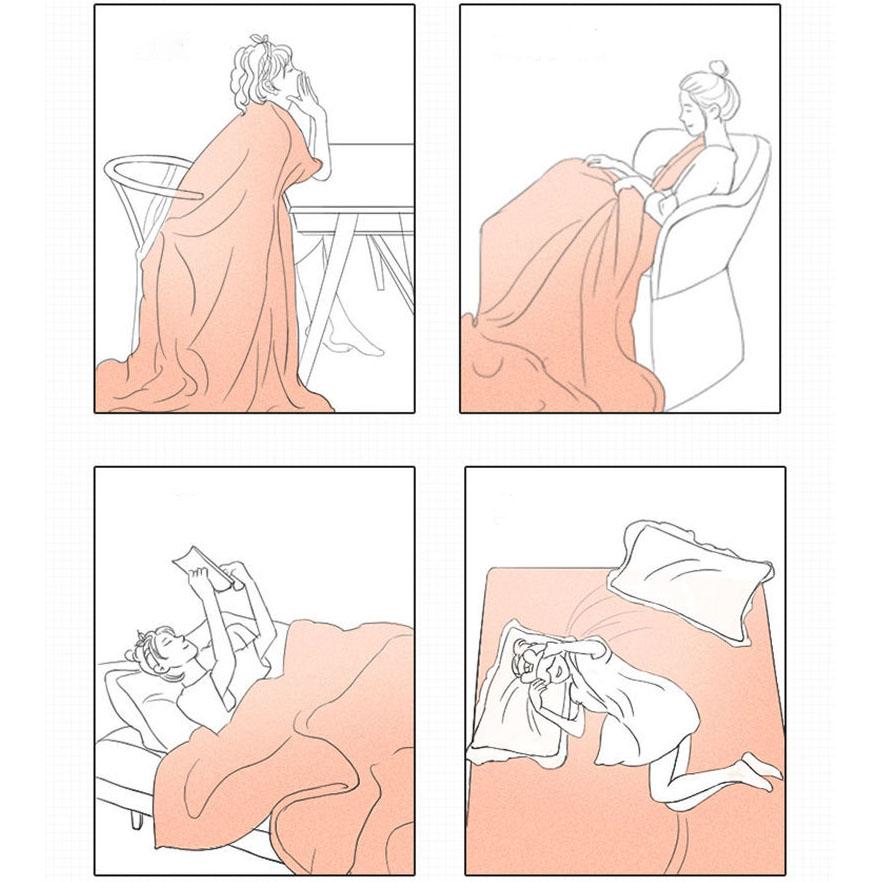 Bettwäsche aus reiner Baumwolle, einteilig, verdickt, weich, bedruckt, für Einzel- und Doppelbetten, Winterbettwäsche