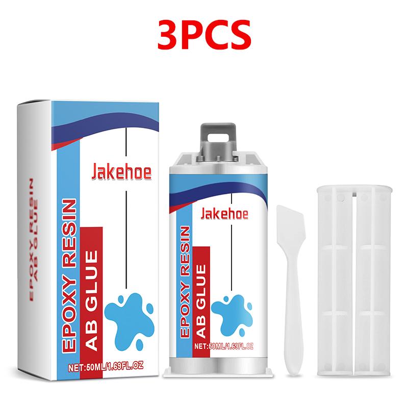 Schnellhärtendes Epoxid AB Harz Klebstoff Hochfester Klebstoff Metall Keramik Kunststoff Reparatur Gießharz Reparaturkleber Reparaturwerkzeuge 50ML
