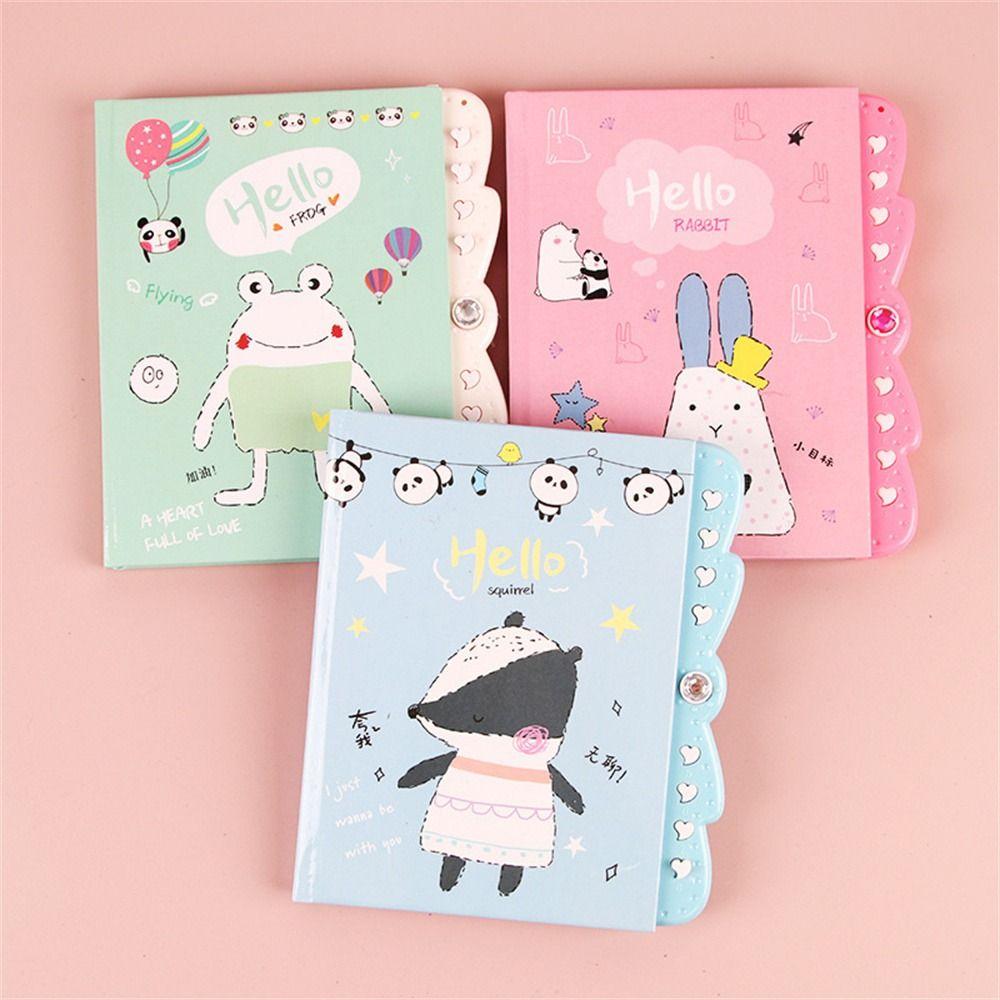 Gifts Cartoon with Lock Kawaii Small Password Notebook Notepad Small Notebook Password Diary