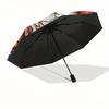 Stained Union Jack Skull ArtworkUmbrella, Portable 3-Fold Compact Umbrella,Christmas Gift ES657