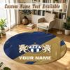 Round Rug Custom NameFC Zürich Pattern Non Slip Carpet Home Floor Decor