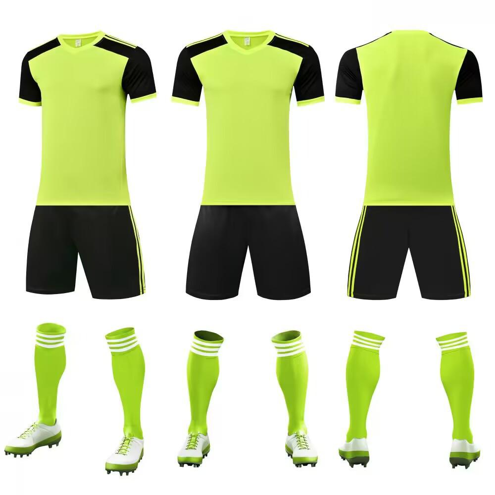 Youth and Adult Team Sports Jerseys: Short-sleeved Football and Training Sets for School Students