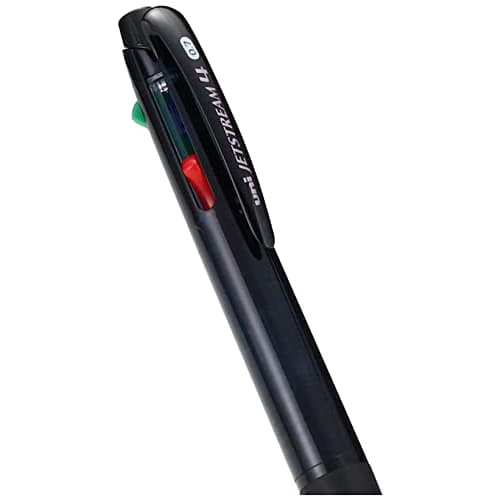 Mitsubishi Pencil 4 Color Ballpoint Pen Jet Stream 0.7 Transparent Black Easy To Write SXE450007T.24