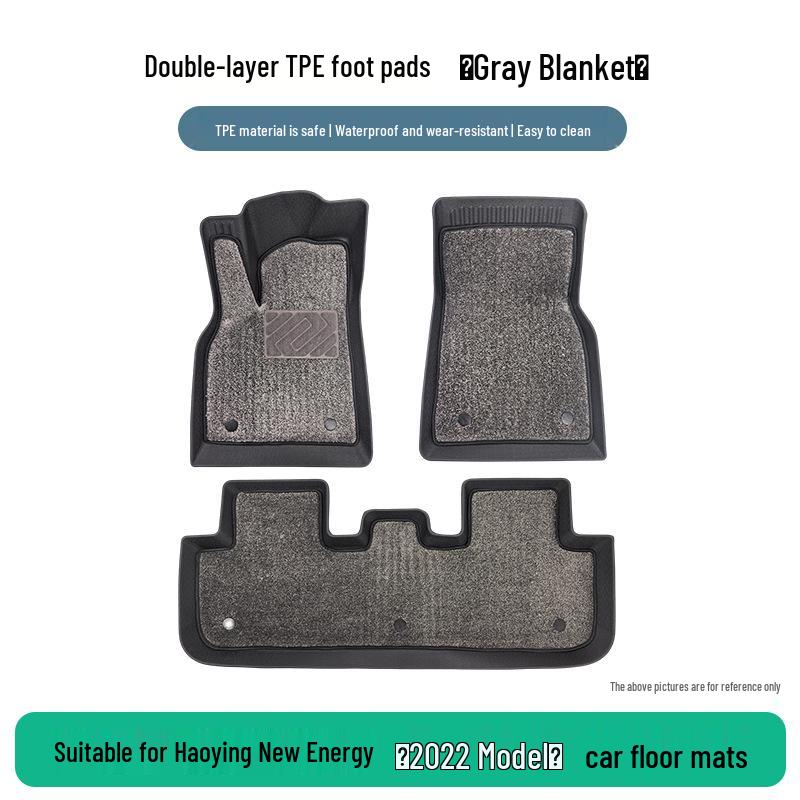 Three-piece TPE Custom-Fit Floor Mats for 2022 Honda CR-V Hybrid