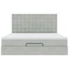 Enjoy a restful night s sleep with this Ottoman bed with mattress in light grey 160 x 200 cm upholstered in velvet