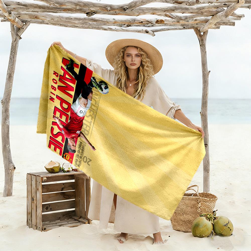 Ronaldo's Dynamic Leap Beach Towel Soft Durable Quick-Dry Comfortable Lightweight Portable for Swimming,Beach,Camping, Travel, Beach Accessories,Gym