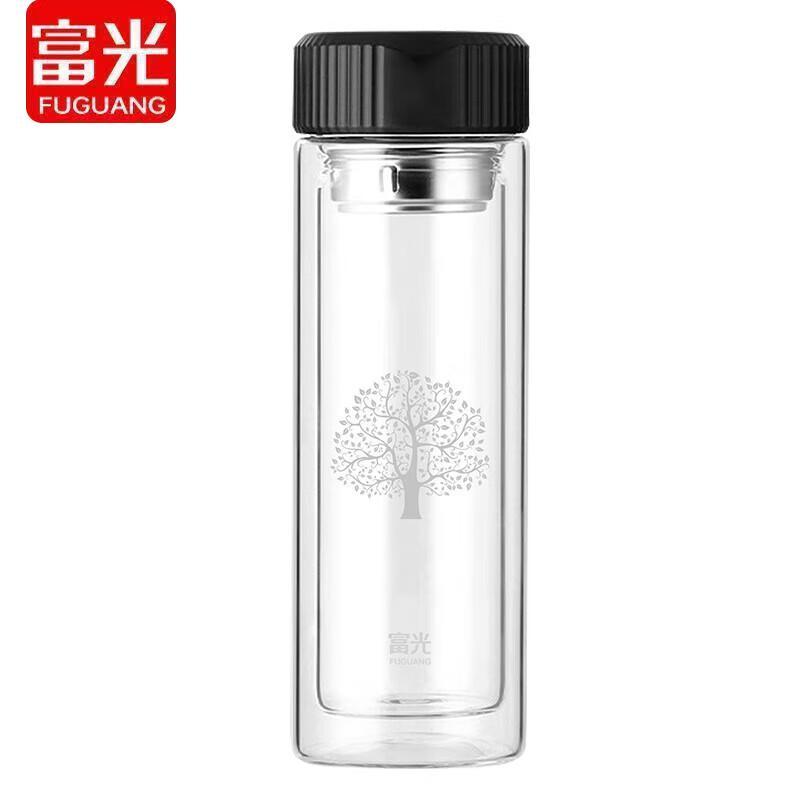 Fuguang Zhiyue Double-Layer Glass Cup 328ml