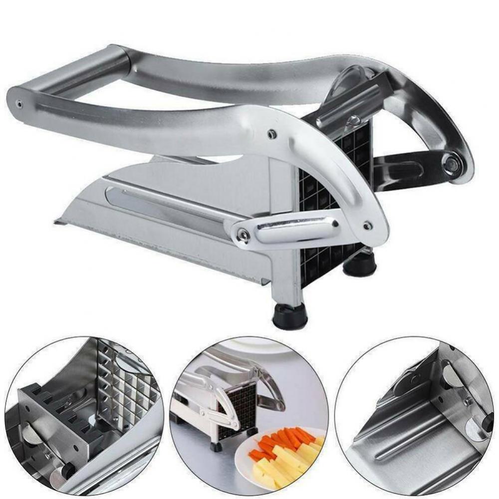 1pc Kitchen Chips Chopper Stainless Steel Potato Slicer Household Manual Vegetable Chopper Tools For Making French Fries