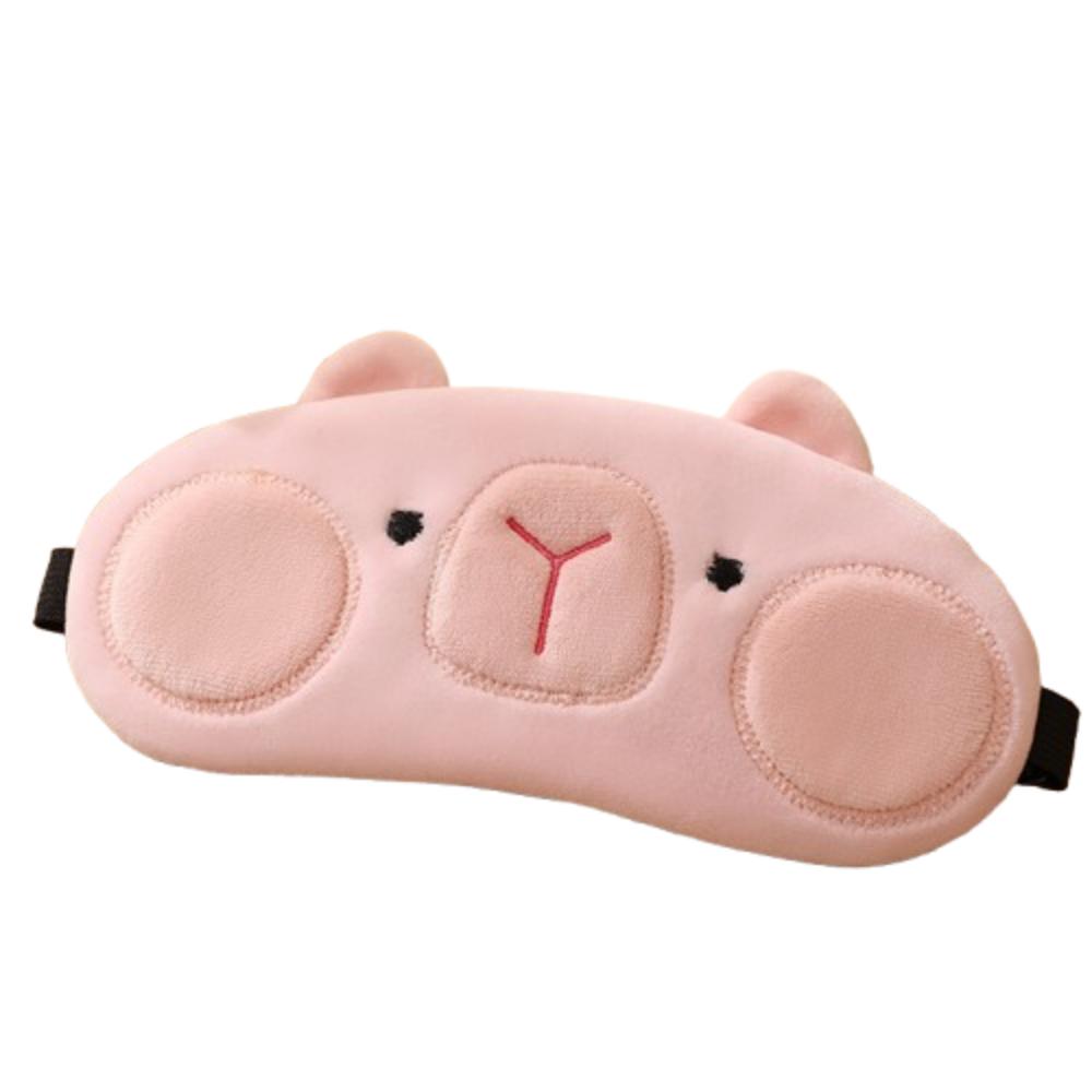 Cute Plush Sleeping Eye Covers Cartoon Night Eyeshade Shading Sleeping Mask  Eye Care Tools