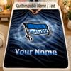 Flannel Blankethertha bsc Custom Name Text Personalized Soft Warm Throw Blanket Home Decor Gift