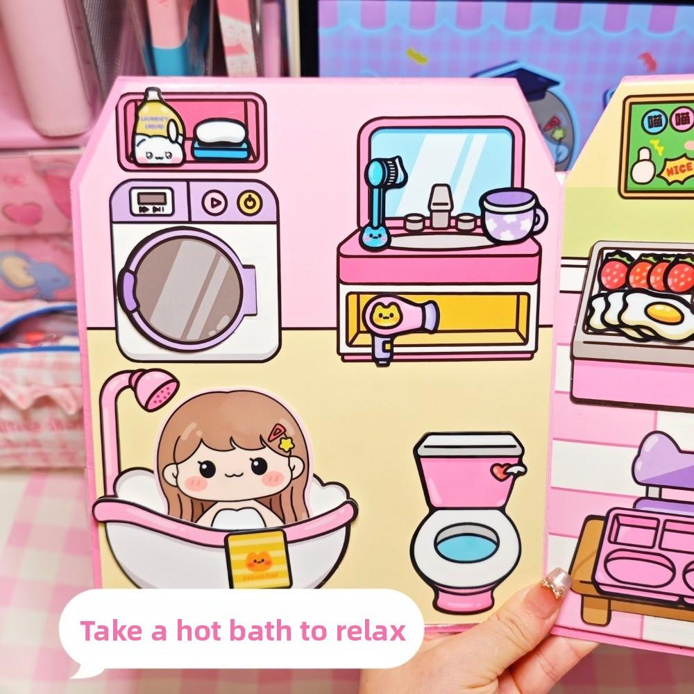 Cute PET Quiet Book Stickers Handmade Educational 3D Sticker Book Cartoon Cartoon DIY Stickers for Children