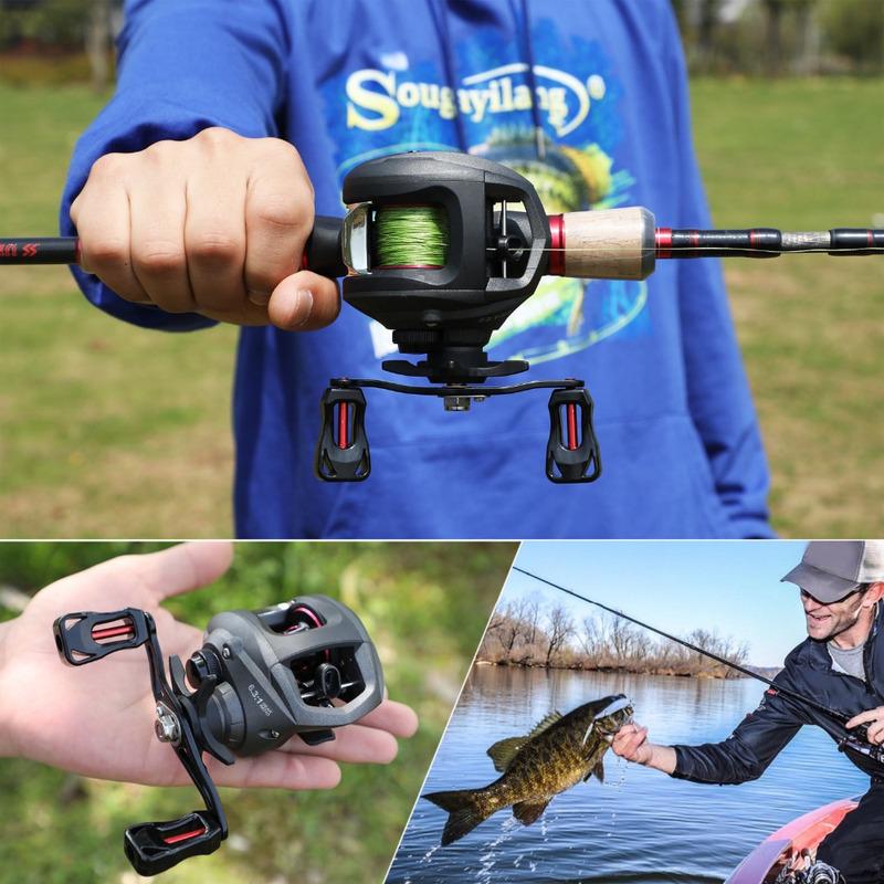 SOUGAYILANG Baitcasting Reel 12+1 BB Fishing Reels Fishing Wheel Sea Fishing Tackle Accessories