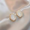 Personality irregular geometric stud earrings versatile design sense Internet celebrity popular earrings simple earrings
