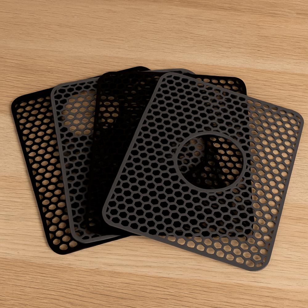 Hollow Dishes Drying Mat Silicone Drain Pad Household Countertop Mat  Tableware