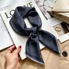 Simple temperament Spring and summer female imitation silk scarf versatile Korean version casual small square scarf neck protection decorative scarf