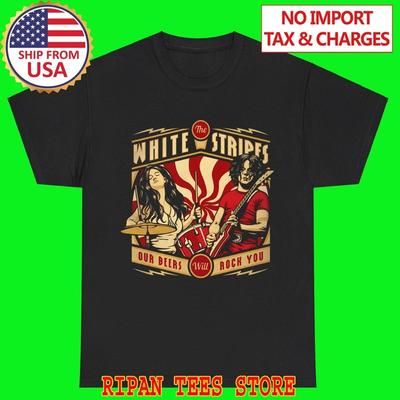The White Stripes Schwarzes T-Shirt Top Unisex