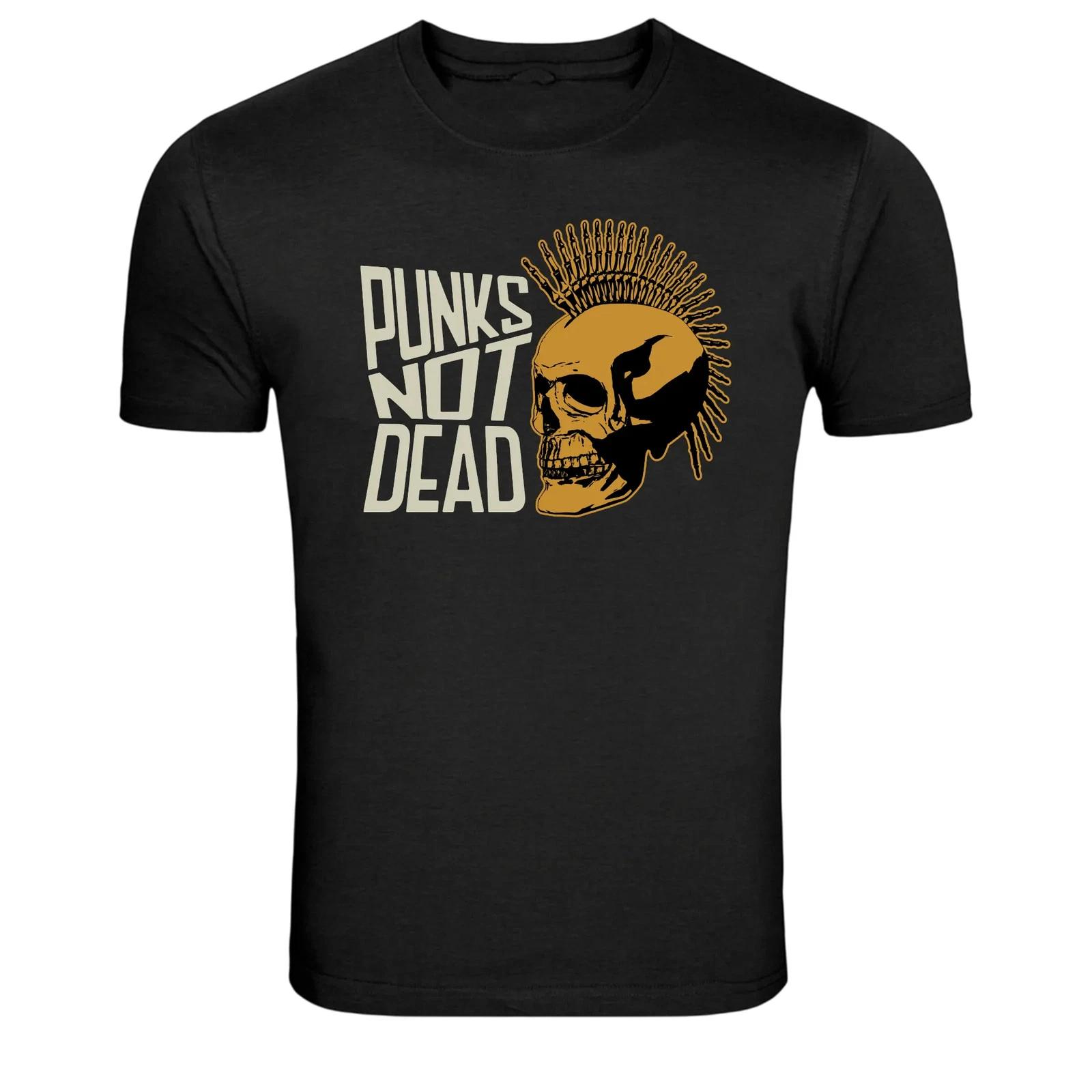 Punks Not Dead Skull Punk Rock Graphic T-Shirt XS