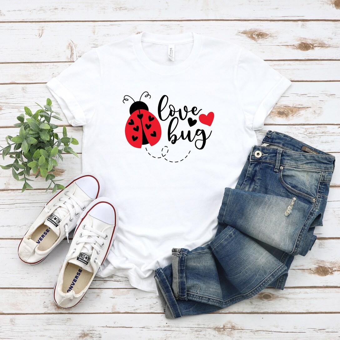 Свитшот  Божья коровка любви  ко Дню святого Валентина Милый свитшот с рисунком божьей коровки RoУнисекс Подарок ко Дню святого Валентина Рубашка ко Дню святого Валентина S