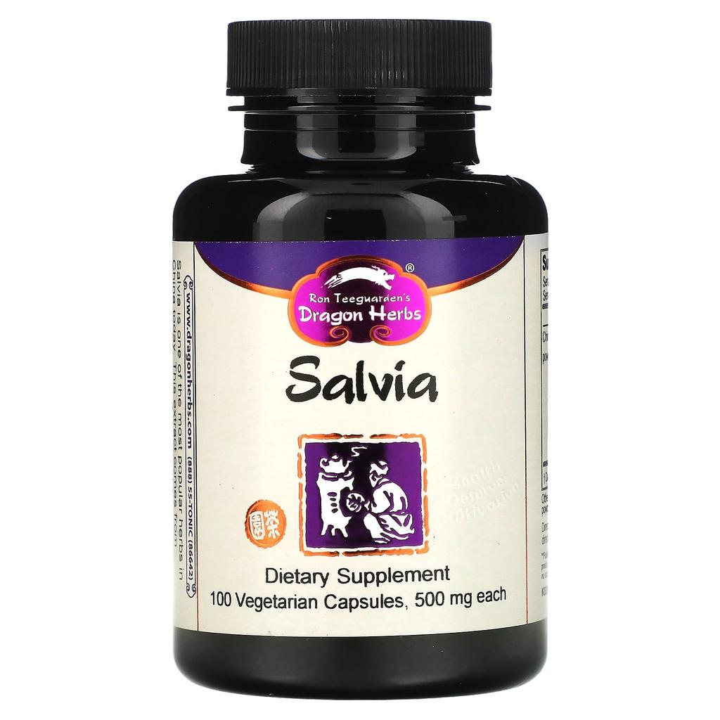 Salvia, 500Mg, 100 Veggie Capsules