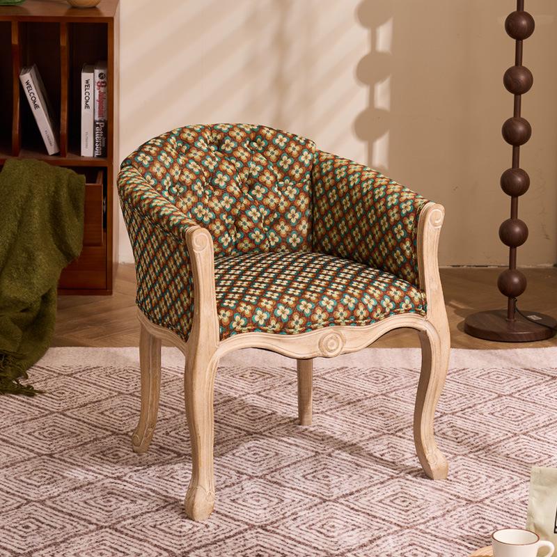 Massivholz-Freizeitstuhl im antiken Stil für Arbeitszimmer, Esszimmer, Schreibtisch oder Balkon - Europäisches & Amerikanisches Design