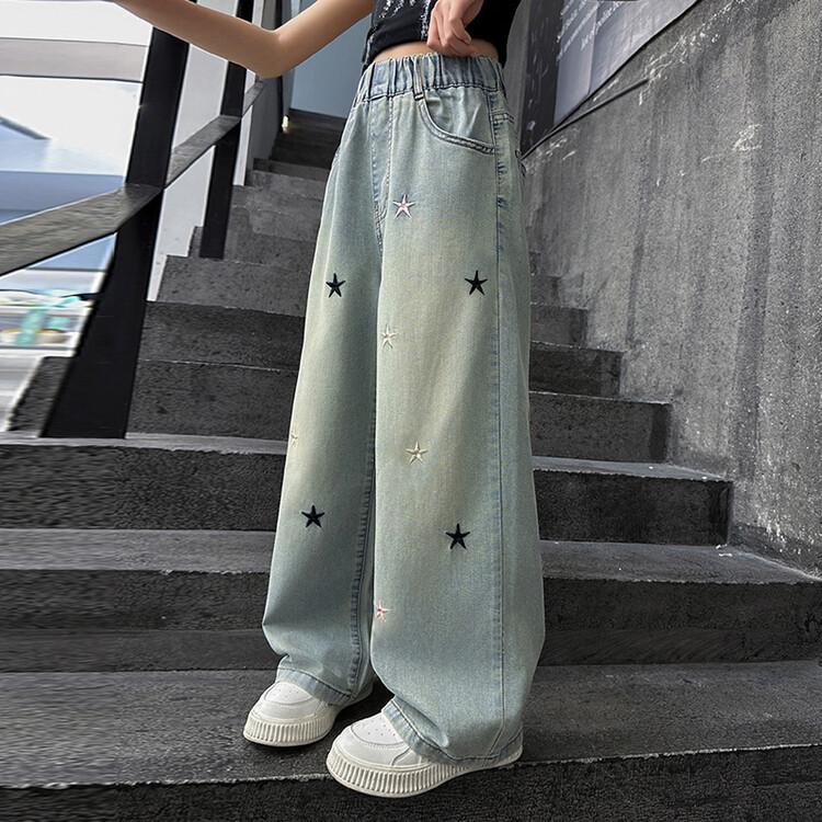 Children's Wide Leg Pants Girls' Jeans Wide Leg Pants Girls' Jeans Korean