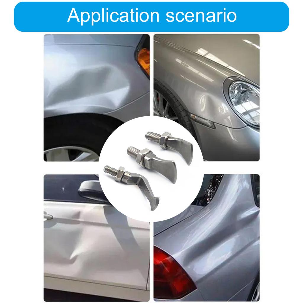 3Pcs Automotive Dent Repair Slide Bar Clamp Pliers Head M8 Thread Horn Pliers Head Dent Repairing Tool Part Support Head